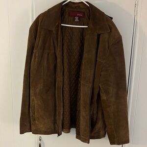 Merona Brown Suede/Leather Jacket Size Large